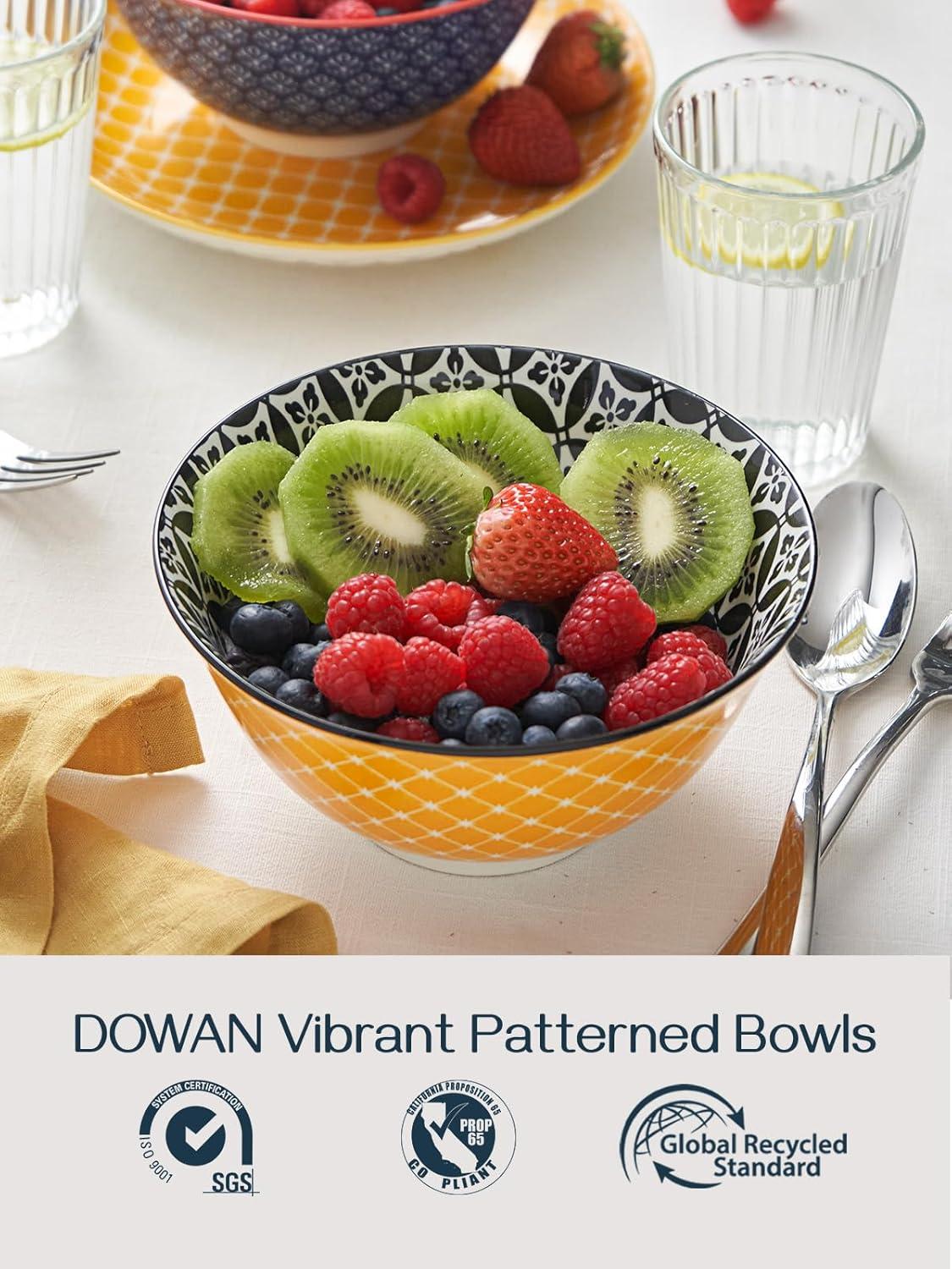 imageDOWAN 10oz Small Bowls Set of 6  Versatile Ice Cream BowlsDurable Small Ceramic Bowl for Cereal Soup Snacks Colorful Decorative Bowls ampamp Microwave SafeMulticolor