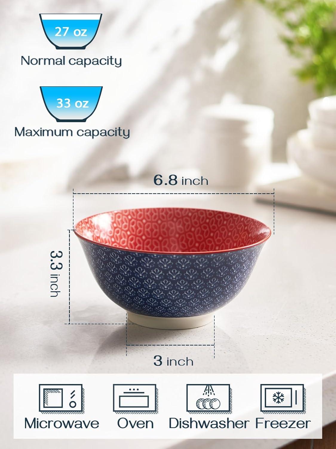 imageDOWAN 10oz Small Bowls Set of 6  Versatile Ice Cream BowlsDurable Small Ceramic Bowl for Cereal Soup Snacks Colorful Decorative Bowls ampamp Microwave SafeMulticolor