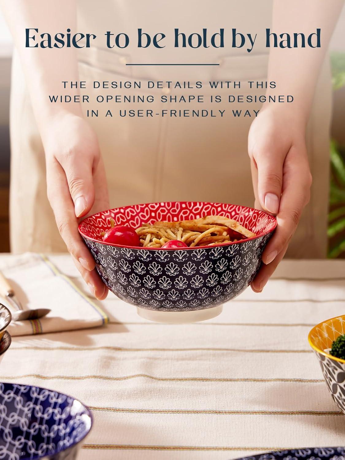 imageDOWAN 10oz Small Bowls Set of 6  Versatile Ice Cream BowlsDurable Small Ceramic Bowl for Cereal Soup Snacks Colorful Decorative Bowls ampamp Microwave SafeMulticolor
