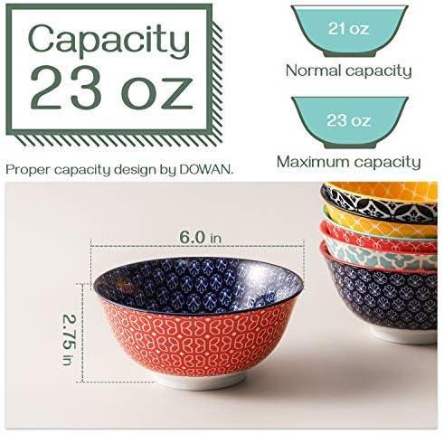 imageDOWAN 10oz Small Bowls Set of 6  Versatile Ice Cream BowlsDurable Small Ceramic Bowl for Cereal Soup Snacks Colorful Decorative Bowls ampamp Microwave SafeMulticolor