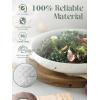 imageDOWAN 10 Pasta Bowls Set of 4 54 oz Textured Motif Large Salad Serving Bowls Ceramic Plates White Soup Bowl for Kitchen Meal Prep Shallow Dishes Dinner Bowl Microwave TablewareWhite