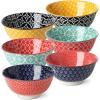 imageDOWAN 10oz Small Bowls Set of 6  Versatile Ice Cream BowlsDurable Small Ceramic Bowl for Cereal Soup Snacks Colorful Decorative Bowls ampamp Microwave SafeMulticolor