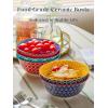 imageDOWAN 10oz Small Bowls Set of 6  Versatile Ice Cream BowlsDurable Small Ceramic Bowl for Cereal Soup Snacks Colorful Decorative Bowls ampamp Microwave SafeMulticolor