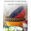 imageDOWAN 10oz Small Bowls Set of 6  Versatile Ice Cream BowlsDurable Small Ceramic Bowl for Cereal Soup Snacks Colorful Decorative Bowls ampamp Microwave SafeMulticolor