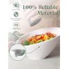 imageDOWAN 23 OZ Slanted Salad Bowls of 2 Packs  95quot Angled Serving Bowls for Salad Pasta Fruit Sauce  Ceramic White Bowls for Restaurant Daily Use  Dishwasher ampamp Microwave Safe