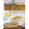 imageDOWAN 23 OZ Slanted Salad Bowls of 2 Packs  95quot Angled Serving Bowls for Salad Pasta Fruit Sauce  Ceramic White Bowls for Restaurant Daily Use  Dishwasher ampamp Microwave Safe