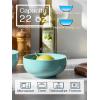 imageDOWAN 85 OZ Small Ceramic Bowls Set of 4  White Bowls for Dessert Dip Side Dishes Ice Cream Fruit Rice  Dishwasher ampamp Microwave SafeTurquoise