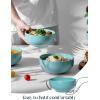 imageDOWAN 85 OZ Small Ceramic Bowls Set of 4  White Bowls for Dessert Dip Side Dishes Ice Cream Fruit Rice  Dishwasher ampamp Microwave SafeTurquoise