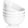 imageDOWAN 85 OZ Small Ceramic Bowls Set of 4  White Bowls for Dessert Dip Side Dishes Ice Cream Fruit Rice  Dishwasher ampamp Microwave SafeWhite