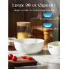 imageDOWAN 85 OZ Small Ceramic Bowls Set of 4  White Bowls for Dessert Dip Side Dishes Ice Cream Fruit Rice  Dishwasher ampamp Microwave SafeWhite