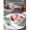 imageDOWAN 85 OZ Small Ceramic Bowls Set of 4  White Bowls for Dessert Dip Side Dishes Ice Cream Fruit Rice  Dishwasher ampamp Microwave SafeWhite