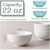 imageDOWAN 85 OZ Small Ceramic Bowls Set of 4  White Bowls for Dessert Dip Side Dishes Ice Cream Fruit Rice  Dishwasher ampamp Microwave SafeWhite