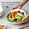 imageDOWAN 85quot Pasta Bowls 32oz Salad Bowls Set of 6 Natural White Ceramic Serving Bowls Porcelain Plate Bowl Serving Dish Shallow Bowls Set for Kitchen Microwave Dishwasher SafeWhite