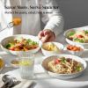 imageDOWAN 85quot Pasta Bowls 32oz Salad Bowls Set of 6 Natural White Ceramic Serving Bowls Porcelain Plate Bowl Serving Dish Shallow Bowls Set for Kitchen Microwave Dishwasher SafeWhite