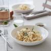 imageDOWAN 85quot Pasta Bowls 32oz Salad Bowls Set of 6 Natural White Ceramic Serving Bowls Porcelain Plate Bowl Serving Dish Shallow Bowls Set for Kitchen Microwave Dishwasher SafeWhite