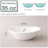 imageDOWAN 925quot Serving Bowls Large Oval Serving Dishes for Wedding and Dinner Parties 35 Oz for Salad Side Dishes Pasta Oval Shape Microwave ampamp Dishwasher Safe Set of 4 WhiteOval