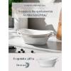 imageDOWAN 925quot Serving Bowls Large Oval Serving Dishes for Wedding and Dinner Parties 35 Oz for Salad Side Dishes Pasta Oval Shape Microwave ampamp Dishwasher Safe Set of 4 White133 Oval with handles2 set
