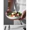 imageDOWAN 975quot Pasta Bowls Set of 4 Large Shallow White Ceramic Salad Bowls 50oz Wide Dinner Bowls for Pasta Soup Salad ampamp Stew Microwave ampamp Dishwasher Safe Housewarming GiftAlabaster white