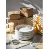 imageDOWAN 975quot Pasta Bowls Set of 4 Large Shallow White Ceramic Salad Bowls 50oz Wide Dinner Bowls for Pasta Soup Salad ampamp Stew Microwave ampamp Dishwasher Safe Housewarming GiftAlabaster white