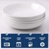 imageDOWAN 975quot Pasta Bowls Set of 4 Large Shallow White Ceramic Salad Bowls 50oz Wide Dinner Bowls for Pasta Soup Salad ampamp Stew Microwave ampamp Dishwasher Safe Housewarming GiftWhite
