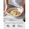 imageDOWAN 975quot Pasta Bowls Set of 4 Large Shallow White Ceramic Salad Bowls 50oz Wide Dinner Bowls for Pasta Soup Salad ampamp Stew Microwave ampamp Dishwasher Safe Housewarming GiftWhite