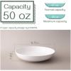 imageDOWAN 975quot Pasta Bowls Set of 4 Large Shallow White Ceramic Salad Bowls 50oz Wide Dinner Bowls for Pasta Soup Salad ampamp Stew Microwave ampamp Dishwasher Safe Housewarming GiftWhite