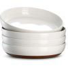 imageDOWAN 975quot Pasta Bowls Set of 4 Large Shallow White Ceramic Salad Bowls 50oz Wide Dinner Bowls for Pasta Soup Salad ampamp Stew Microwave ampamp Dishwasher Safe Housewarming GiftAlabaster white