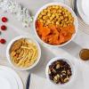 imageDOWAN Ceramic Bowl Set with Lids Serving Bowls with Lids Food Storage Container Porcelain Prep Bowl Small Mixing Bowls for Kitchen Microwave ampamp Dishwasher Safe 64422212 Ounces Set of 4Solid without Lip