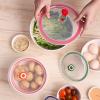 imageDOWAN Ceramic Bowl Set with Lids Serving Bowls with Lids Food Storage Container Porcelain Prep Bowl Small Mixing Bowls for Kitchen Microwave ampamp Dishwasher Safe 64422212 Ounces Set of 4Solid with Lip