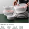 imageDOWAN Ceramic Bowl Set with Lids Serving Bowls with Lids Food Storage Container Porcelain Prep Bowl Small Mixing Bowls for Kitchen Microwave ampamp Dishwasher Safe 64422212 Ounces Set of 4Solid with Lip