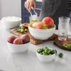 imageDOWAN Serving Bowls 64422212 Oz Serving Dishes for Entertaining White Porcelain Nesting Bowls Set Microwave ampamp Dishwasher Safe Versatile Prep Bowls for Fruit Salad Pasta Ice Cream Dessert Cereal