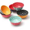 imageDOWAN 10oz Small Bowls Set of 6  Versatile Ice Cream BowlsDurable Small Ceramic Bowl for Cereal Soup Snacks Colorful Decorative Bowls ampamp Microwave SafeMulticolor
