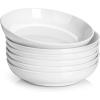 imageDOWAN 85quot Pasta Bowls 32oz Salad Bowls Set of 6 Natural White Ceramic Serving Bowls Porcelain Plate Bowl Serving Dish Shallow Bowls Set for Kitchen Microwave Dishwasher SafeWhite