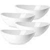 imageDOWAN 925quot Serving Bowls Large Oval Serving Dishes for Wedding and Dinner Parties 35 Oz for Salad Side Dishes Pasta Oval Shape Microwave ampamp Dishwasher Safe Set of 4 WhiteOval