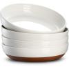 imageDOWAN 975quot Pasta Bowls Set of 4 Large Shallow White Ceramic Salad Bowls 50oz Wide Dinner Bowls for Pasta Soup Salad ampamp Stew Microwave ampamp Dishwasher Safe Housewarming GiftAlabaster white