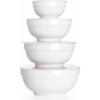 imageDOWAN Ceramic Bowl Set with Lids Serving Bowls with Lids Food Storage Container Porcelain Prep Bowl Small Mixing Bowls for Kitchen Microwave ampamp Dishwasher Safe 64422212 Ounces Set of 4Solid with Lip