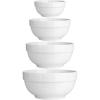 imageDOWAN Serving Bowls 64422212 Oz Serving Dishes for Entertaining White Porcelain Nesting Bowls Set Microwave ampamp Dishwasher Safe Versatile Prep Bowls for Fruit Salad Pasta Ice Cream Dessert Cereal