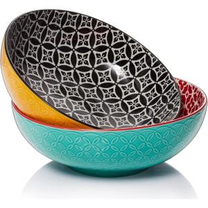 imageDOWAN 115quot Large Serving Platter 29 Qt Decorative Fruit Bowl for Kitchen Counter Serving Dishes for Salad Pasta Entertaining Parties Ceramic Serving Bowl Plates Big Colorful Bowls for Home Decor96 Inch