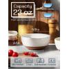imageDOWAN 23 OZ Ceramic Bowls Set of 6  Alabaster White Bowls with Distributed Specks  Perfect for Soup Cereal Oatmeal Fruit Rice  Dishwasher ampamp Microwave Safe23 OZ