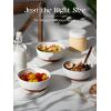 imageDOWAN 23 OZ Ceramic Bowls Set of 6  Alabaster White Bowls with Distributed Specks  Perfect for Soup Cereal Oatmeal Fruit Rice  Dishwasher ampamp Microwave Safe23 OZ