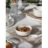 imageDOWAN 23 OZ Ceramic Bowls Set of 6  Alabaster White Bowls with Distributed Specks  Perfect for Soup Cereal Oatmeal Fruit Rice  Dishwasher ampamp Microwave Safe10 OZ