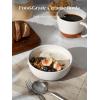 imageDOWAN 23 OZ Ceramic Bowls Set of 6  Alabaster White Bowls with Distributed Specks  Perfect for Soup Cereal Oatmeal Fruit Rice  Dishwasher ampamp Microwave Safe23 OZ