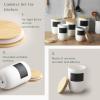 imageDOWAN Coffee Canister 23 OZ 680 ML Kitchen Canisters with Airtight Lid ampamp Chalkboard Farmhouse White Ceramic Canisters Food Storage Containers for Coffee Sugar Tea Salt