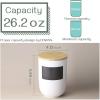 imageDOWAN Coffee Canister 23 OZ 680 ML Kitchen Canisters with Airtight Lid ampamp Chalkboard Farmhouse White Ceramic Canisters Food Storage Containers for Coffee Sugar Tea Salt