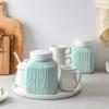imageDOWAN Food Storage Containers 30 OZ Coffee Canister Ceramic Mason Jar with Lid Kitchen Canisters for Coffee Tea Sugar Cookie