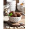 imageDOWAN Ice Cream Bowls 9 OZ Small Bowls Set of 6 45 Inch Ceramic Embossment Stoneware Bowl Kitchen DecorampampHousewarming Gift White Bowls Set for Dessert Fruits Snack Dishwasher ampamp Microwave Safe45 Inch