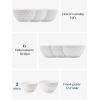 imageDOWAN Ice Cream Bowls 9 OZ Small Bowls Set of 6 45 Inch Ceramic Embossment Stoneware Bowl Kitchen DecorampampHousewarming Gift White Bowls Set for Dessert Fruits Snack Dishwasher ampamp Microwave Safe45 Inch