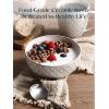 imageDOWAN Ice Cream Bowls 9 OZ Small Bowls Set of 6 45 Inch Ceramic Embossment Stoneware Bowl Kitchen DecorampampHousewarming Gift White Bowls Set for Dessert Fruits Snack Dishwasher ampamp Microwave Safe6 Inch27 OZ
