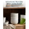 imageDOWAN Ice Cream Bowls 9 OZ Small Bowls Set of 6 45 Inch Ceramic Embossment Stoneware Bowl Kitchen DecorampampHousewarming Gift White Bowls Set for Dessert Fruits Snack Dishwasher ampamp Microwave Safe6 Inch27 OZ