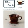 imageDOWAN Pour Over Coffee Maker NonElectric Pour Over Coffee Dripper Manual Brew Maker Single Cups Porcelain Slow Brewing Accessories for GiftsWhiteBrown